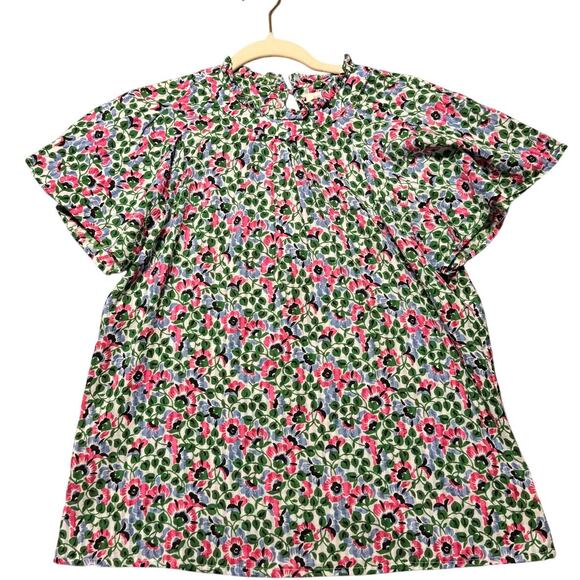 Banjanan womens micro floral blouse xs Multi cottage core - Picture 6 of 10